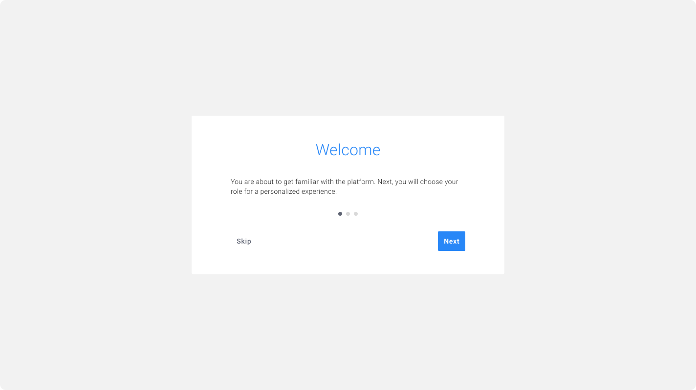 Onboarding experience by AUX